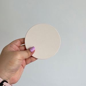 Sous-verres vierges pour sublimation, carrés et ronds, en céramique blanche non émaillée, ornements pour la peinture - Product Image 2