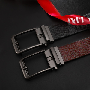 Ceintures en cuir de <span class=keywords><strong>vachette</strong></span> à cliquet automatique en stock d'usine pour hommes - Product Image 4
