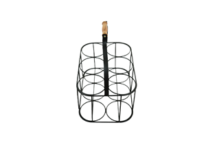 आधुनिक डिजाइन आयरन वाइन रैक रसोई अलमारियों के लिए भंडारण ब्लैक डिस्प्ले काउंटरटॉप पुनः प्रयोज्य पोर्टेबल बोतल रैक - Product Image 4