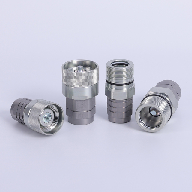 ISO 14541 Heavy-Duty Hydraulic Threaded Quick Release Couplings | Carbon Steel Fittings 3/8" BSP Thread | Zinc Plated |