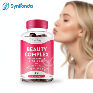 Collagen Beauty <strong>Vitamins</strong> Complex Gummy Candy Women 60 Gummies Raspberry Flavor Organic Gluten-Free Natural <strong>Skin</strong> <strong>Nails</strong> Face Care - Product Image 1