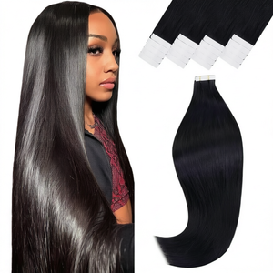 รับผลิตตามสั่งแบบขายส่ง ต่อผมแท้แบบยุโรปและอินเดีย เกรด Remy เงางามตรงสลวย แบบซ่อนรอยต่อ  แบบ Super Double Drawn  แบบ Skin Weft Genius - Product Image 2