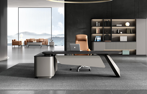 <span class=keywords><strong>Bureau</strong></span> de luxe en chêne de qualité supérieure <span class=keywords><strong>Bureau</strong></span> de direction moderne en forme de U avec fonction rétractable Construction robuste - Product Image 4