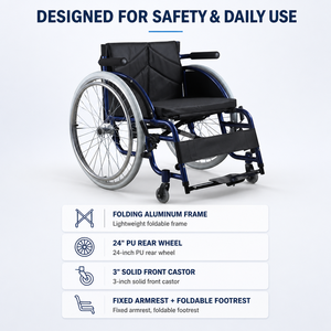 Silla <span class=keywords><strong>de</strong></span> <span class=keywords><strong>Ruedas</strong></span> Manual Directa <span class=keywords><strong>de</strong></span> Fábrica con Opciones <span class=keywords><strong>de</strong></span> Color Personalizadas y Marco <span class=keywords><strong>de</strong></span> Aluminio con Certificación CE RoHS para Distribuidores <span class=keywords><strong>de</strong></span> Salud - Product Image 4