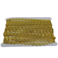 Cadena de diamantes de imitación pequeños con forma de estrella pentagonal, 10 tamaños, al por mayor, adorno de plástico con diamantes de imitación, cadena de cristal brillante para accesorios de ropa DIY