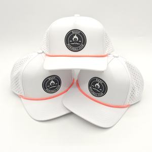 OEM ODM Manufacturer High Quality Customizable Polyester/Cotton Leopard/Dot Logo Laser Cut Hole Dad Hat Business 5 <b>Panel</b> Unisex - Product Image 6