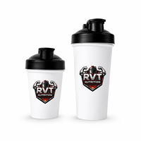 Bouteilles de sport personnalisées à faible MOQ avec impression de plusieurs logos et couleurs, bouteilles de protéines pour la gym, en plastique PP sans BPA, échantillons de gobelets d'eau