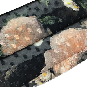 Ss25 100% Polyester Polka Dot Cắt Voan <span class=keywords><strong>Jacquard</strong></span> Héo Rose In Phong Cách Retro Vải Thân Thiện Với Môi Phụ Nữ 'Ngắn Cho Phù Hợp Với - Product Image 3