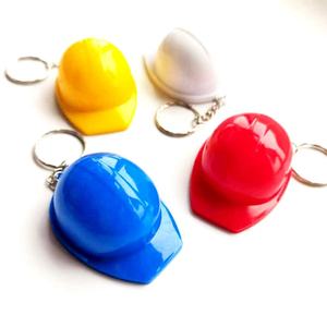 Bottle Opener <b>Safety</b> Construction Helmet Plastic Keychain Mini <b>Keyring</b> Professional Factory Custom Hard Plastic Hats Key Chains - Product Image 1