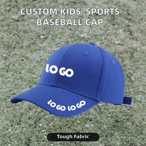 Gorra de béisbol de algodón transpirable a la moda de uso deportivo para niños al por mayor, gorras promocionales bordadas personalizadas con ala curva, gorras - Product Image 2
