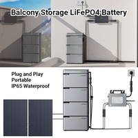 Boîtier d'alimentation 1024Wh entrepôt UK & DE - Batterie solaire LiFePO4 51.2V empilable 6 unités 6144Wh pour la maison et l'extérieur
