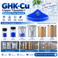 GHK-Cu Copper Tripeptide-1 Bubuk Biru Bahan Kosmetik untuk Formula Perawatan Kulit