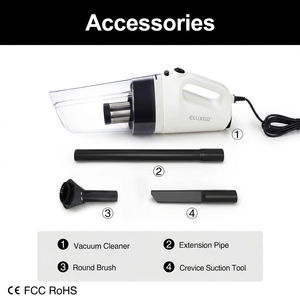 เครื่องดูดฝุ่นแบบพกพา <span class=keywords><strong>SHIMONO</strong></span> รุ่น Powerful 4 in 1 แบบไร้ถุงเก็บฝุ่น ดูดฝุ่นในรถยนต์ได้ ใช้สายไฟ แรงดูดสูงสุด 7000Pa มาตรฐาน CE ROHS - Product Image 2