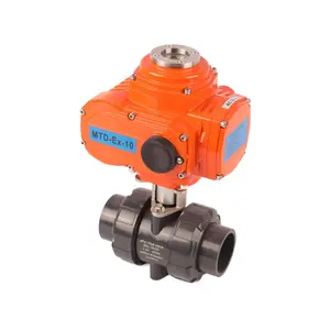 Wholesale UPVC, PPH, CPVC, PVDF, PP 2" Electric Ball Valve 3 ways Flange End Electric Plastic True Union Ball Valve