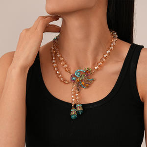 Conjunto <span class=keywords><strong>de</strong></span> joyería <span class=keywords><strong>de</strong></span> moda, colgante <span class=keywords><strong>de</strong></span> gota <span class=keywords><strong>de</strong></span> <span class=keywords><strong>agua</strong></span> <span class=keywords><strong>de</strong></span> circón geométrico, pendiente exagerado, conjunto <span class=keywords><strong>de</strong></span> collar <span class=keywords><strong>de</strong></span> lujo ligero <span class=keywords><strong>de</strong></span> gama alta - Product Image 2