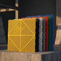 400X400X18mm Neue PP-Materialien Rutschfeste Gitterplatten Verstärkte Ineinandergreifende Fliesen Abnehmbare Autowaschboden-Matten