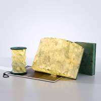 Lampe de table LED portable en forme de livre, écran pliable en papier, design papillon vert en bambou, écologique, décoration intérieure