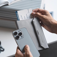 Porte-passeport anti-RFID avec fermeture magnétique, organiseur de documents de voyage antivol avec emplacement pour carte SIM