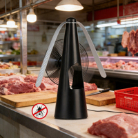 USB Elektrische Vliegenverjager Fan, Automatische Vliegen- & Insectenverjager Fan voor Vleeskramen & Fruitwinkels