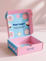 Boîte d'emballage personnalisée pour gâteaux, biscuits, desserts, beignets, emballage de boulangerie avec logo, biodégradable