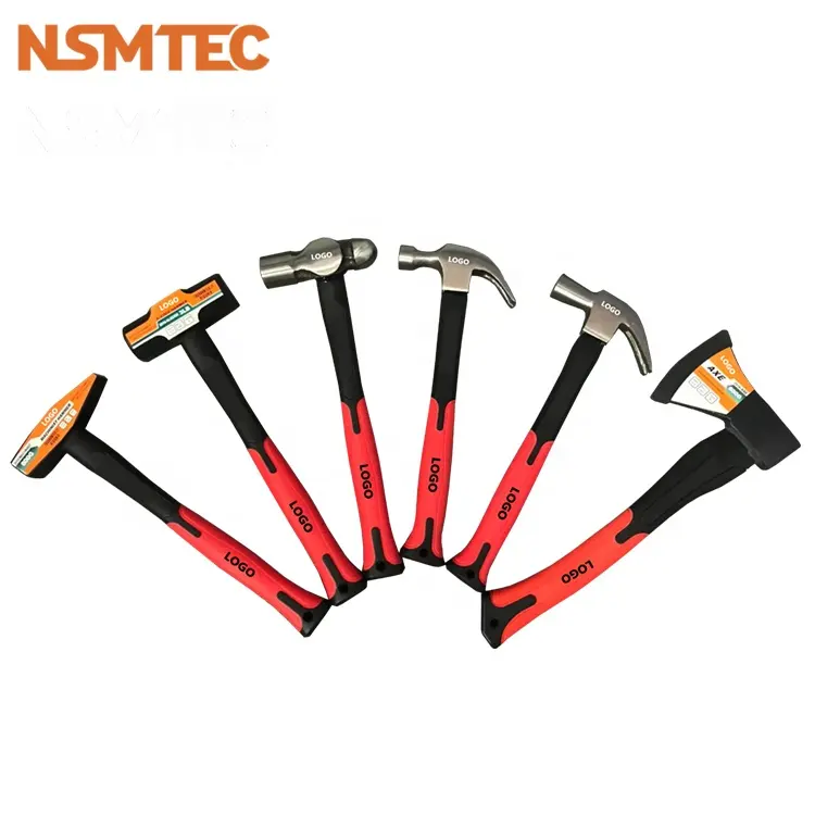 NSMTEC TPR manico in fibra Carpenter Machinist Stoning Sledge Claw Ball Pein Roofing Hammer Tools