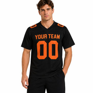 เสื้อฟุตบอลอเมริกันพรีเมียม ชุดทีมสั่งทำพิเศษ ระบายอากาศได้ดี แห้งเร็ว ชุดกีฬา พิมพ์ลายแบบรีดร้อน กางเกงขาสั้น - Product Image 4