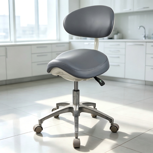 Tabouret ergonomique de clinique dentaire en cuir microfibre, chaise de dentiste/médecin en mousse haute densité - Product Image 1