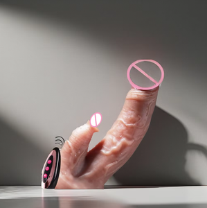 高品質リアルシリコン製リモコンバイブレーター、デュアルヘッドデザイン、舌で舐めるディルド、女性用マスターベーション用 - Product Image 2