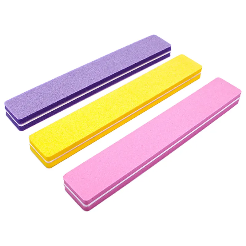 Newest product double sided polish OEM rectangle square nail file cheap price personal care manicure safe non toxic nail file