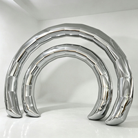 Arche gonflable double couche en PVC effet miroir, Arche gonflable miroir argenté pour événements, mariages, fêtes, décoration, taille personnalisée disponible
