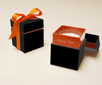 Boîtes cadeaux rigides en carton, papier et mousse pour montres, parfums, cosmétiques, soins de la peau, produits de santé, avec couvercle amovible et col.