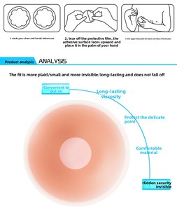 Toppa Sexy del petto del seno del Silicone di Anti-urto all'ingrosso con la toppa invisibile del <span class=keywords><strong>capezzolo</strong></span> dell'<span class=keywords><strong>areola</strong></span> imbottita per la scatola dei nuotatori fornita - Product Image 2