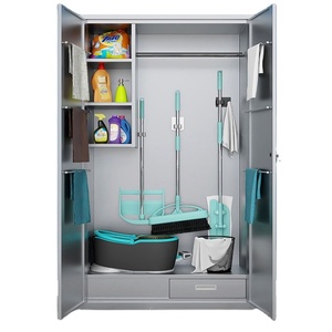 Meubles de cuisine en métal, <span class=keywords><strong>armoire</strong></span> de rangement, outils propres, <span class=keywords><strong>armoire</strong></span> <span class=keywords><strong>à</strong></span> <span class=keywords><strong>balai</strong></span> en acier, armoires <span class=keywords><strong>à</strong></span> vadrouille Lemari Alat kesihan <span class=keywords><strong>à</strong></span> vendre - Product Image 1