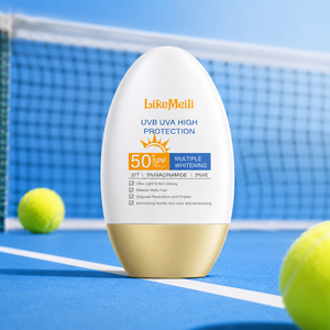 Crème solaire SPF50+ PA+++ pour le tennis, protection UVA UVB, légère, non grasse, pour le visage et le corps, usage quotidien en extérieur - Product Image 1