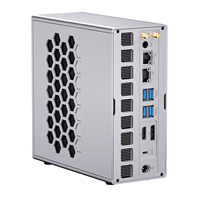 Mini PC Estación de Trabajo con IA, AMD Ryzen AI Max+ 395, Radeon 8060S 16C/32T, 128GB LPDDR5X, 4x PCIe 4.0 SSD, 10G+2.5G LAN, Ordenador OpenClaw