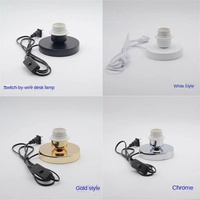 AK-TECH E27 Socle de lampe de bureau LED à filetage complet, en plastique blanc, avec interrupteur à vis, économie d'énergie, adaptateur 220V, ouverture 10mm, 3A
