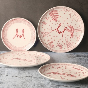 <span class=keywords><strong>D</strong></span>écoration de Noël, vaisselle de Noël sous glaçure, <span class=keywords><strong>assiette</strong></span> pour la maison et <span class=keywords><strong>cadeau</strong></span> - Product Image 3