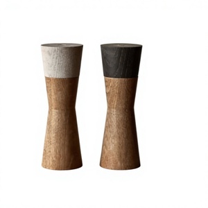 Molinos de Sal y Pimienta Ecológicos de Madera de Acacia, Juego de Molinos Manuales con Perilla Giratoria Ajustable, Acabado Natural, Solo Lavar a Mano - Product Image 5