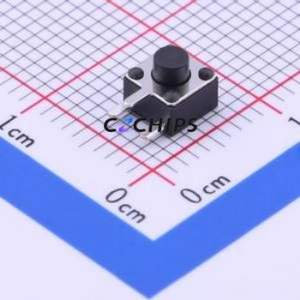 TC-1109DE-C-B Tactile Switch Through hole Component (THT) Switch Single Pole Single Throw Round Button 2.6N Right Angle Insert - Product Image 1