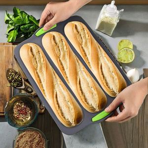 Molde de Silicona para Hornear, Apto para Alimentos, para Pan Francés, Baguette Pequeña, 3 Ranuras, Apto para Horno/Lavavajillas, en Oferta - Product Image 3