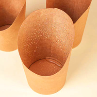 Gobelets en papier biodégradables jetables en kraft pour frites, avec logo personnalisable, emballage alimentaire à bas prix pour café