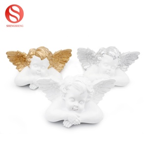 Résine ailes blanches chérubin bébé gardien buste artisanat décoration ange <span class=keywords><strong>figurine</strong></span> - Product Image 5