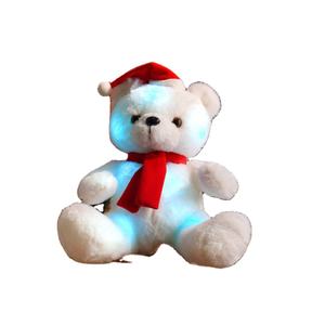 Nouvel ours en peluche de Noël chantant avec éclairage LED, cadeau de Noël, vente en gros, OEM personnalisé - Product Image 1
