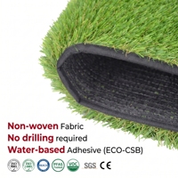 Tapis d'herbe artificielle pour animaux de compagnie, intérieur, doux, écologique, 30 mm, PP PE, avec support à drainage rapide et garantie de 5 ans