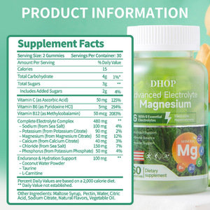 Gommes électrolytiques naturelles avec 6 électrolytes essentiels et vitamines, <span class=keywords><strong>magnésium</strong></span>, électrolytes pour les coureurs et les sports d'endurance - Product Image 5