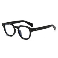 Gafas de Sol de Diseño Retro de Lujo para Mujer, Montura Óptica Cuadrada Pequeña con Remaches, Protección UV400, Bloqueo de Luz Azul