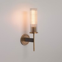 Lampe moderne de luxe Lampe murale en laiton simple Tête de lampe en verre Hôtel Applique Salon Chambre Tête de lit Appliques murales en verre