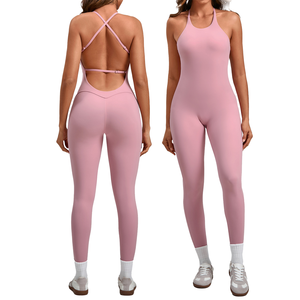 Combinaison de sport pour <span class=keywords><strong>femme</strong></span> Quick-Dr, vêtements de fitness légers en spandex/nylon, sans couture, longueur intégrale, ajustement personnalisé, body de yoga - Product Image 1