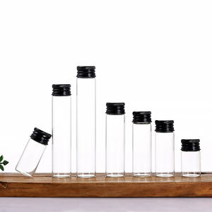 Bouteille en verre transparente Boro3.3 avec bouchon à vis, impression couleur personnalisée, qualité alimentaire disponible - Product Image 1