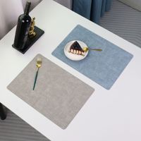 Set de table en cuir isolant de luxe léger et uni pour table à manger, hôtel, maison, restaurant